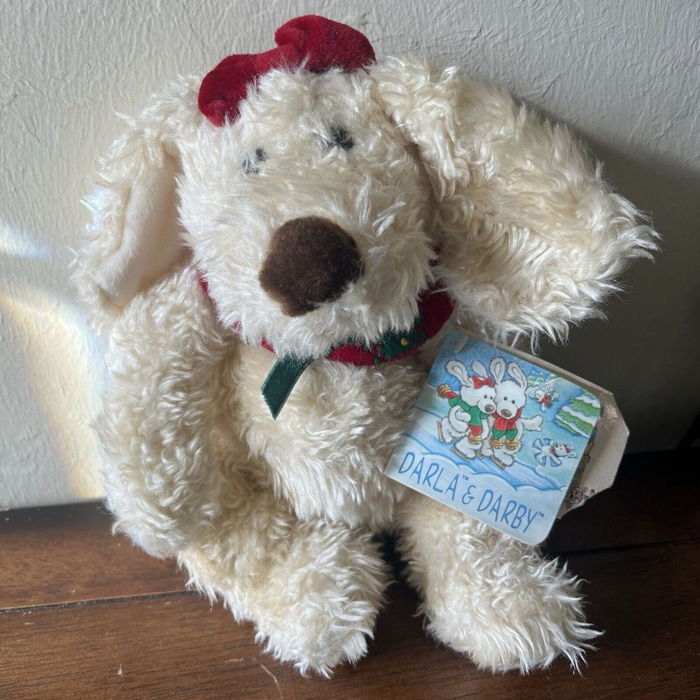Vintage 2000 "Darla and Darby" Plush Puppy Commonwealth Toys R US Christmas